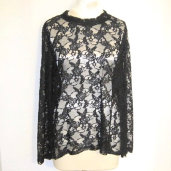 Fred Sabatier Sheer Lace Top - Picture 1 of 9